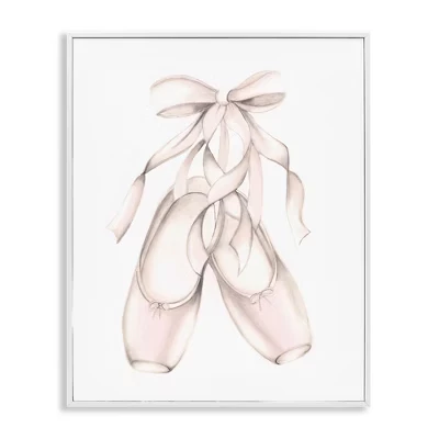 Картина Stupell Industries «Ballerina Slippers», белая