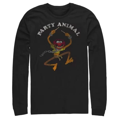 Мужской лонгслив The Muppets «Вечеринка Animal», черный