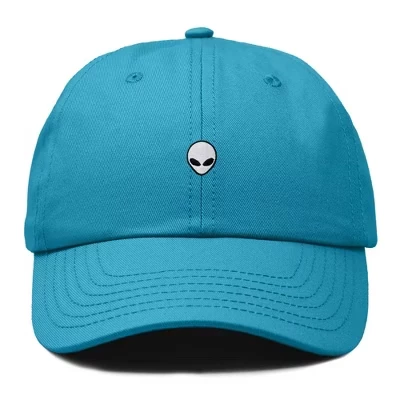 Вышитая хлопчатобумажная шапочка Lil Alien Outdoor Space Nature Dad Hat мужская бирюзовая