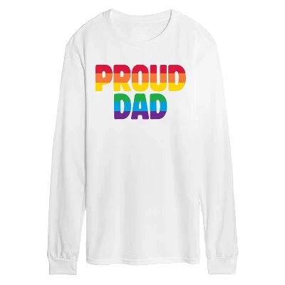 Мужская футболка Proud Dad с длинным рукавом и рисунком 