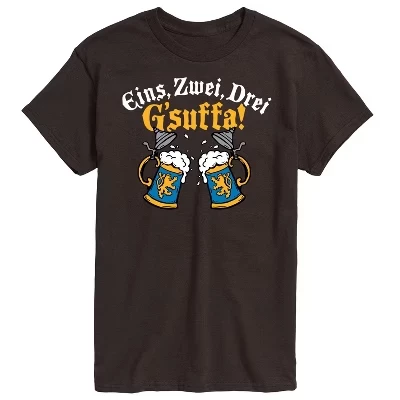 Мужская футболка с коротким рукавом Eins Zwei Drei Gsuffa Oktoberfest с графическим рисунком