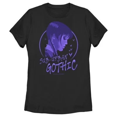 Женская футболка Wednesday Gothic, черная