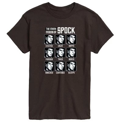 Мужская футболка с коротким рукавом и графическим рисунком Spock Moods