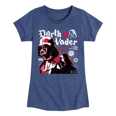 Приталенная футболка с коротким рукавом и графическим рисунком Darth Vader Zine синего цвета