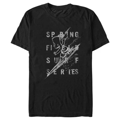 Мужская футболка Bart Springfield Surf Series, черная