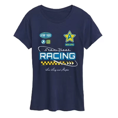Женская футболка из джерси Star Fleet Racing с коротким рукавом и графическим рисунком