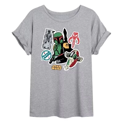 Женская футболка с объемным рисунком Boba Stickers для женщин
