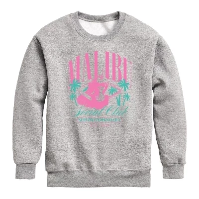 Детская толстовка Barbie Malibu Social Club, серый меланж