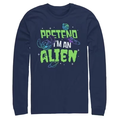 Мужской лонгслив Lilo & Stitch Pretend Alien, синий