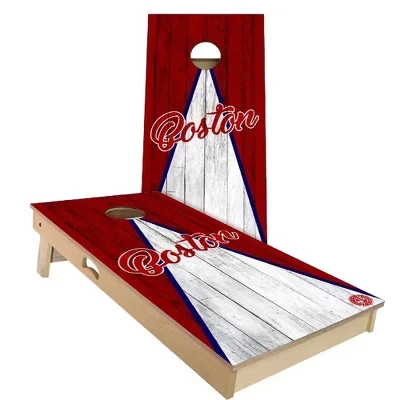 Набор досок для бейсбола Boston Triangle Baseball Cornhole Board | Включает в себя (2) доски, (8) Сумки и дополнительные аксессуары, а также чехол для переноски