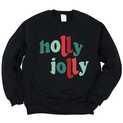 Женская толстовка с рисунком Holly Jolly Colorful midnight
