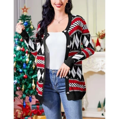 Женский кардиган BLUEMING рождественский, черный