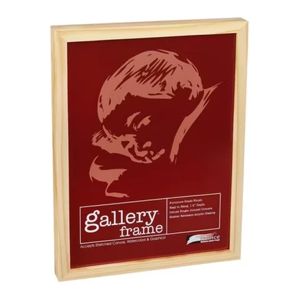 Деревянные рамы для картин Ambiance Gallery глубиной 1,5 дюйма - 8 упаковок 2,5 × 3,5 дюйма с рамой из натурального дерева, устойчивым к ударам акриловым остеклением и подложкой из МДФ, Горизонтальные или