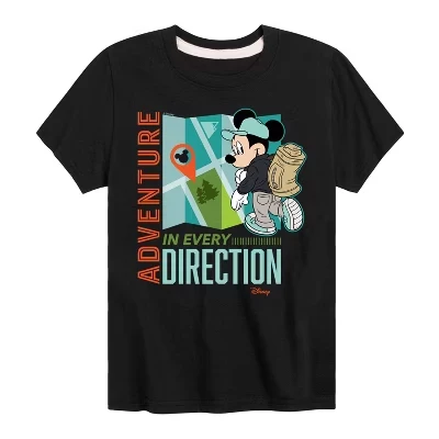 Футболка с коротким рукавом и рисунком Adventure In Every Direction, черная
