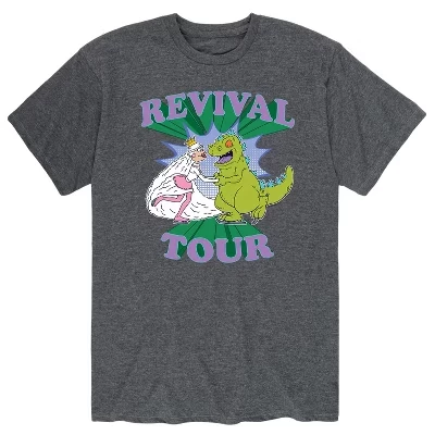 Мужская футболка Reptar Revival Tour с коротким рукавом и графическим рисунком heather charcoal