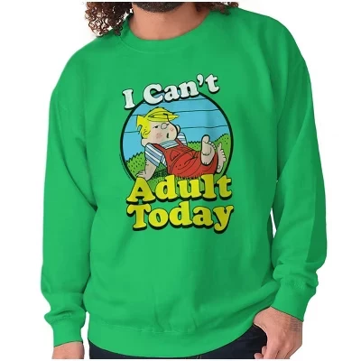 Толстовка Dennis The Menace Can't Adult Today для мужчин и женщин с лицензией