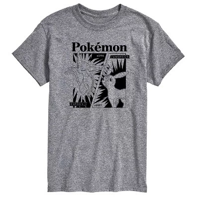 Мужская футболка с коротким рукавом в стиле комиксов Pokémon - Espeon Umbreon с графическим рисунком athletic heather