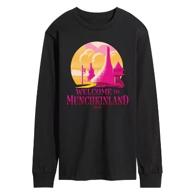 Мужская футболка с длинным рукавом и рисунком Munchkinland, черная
