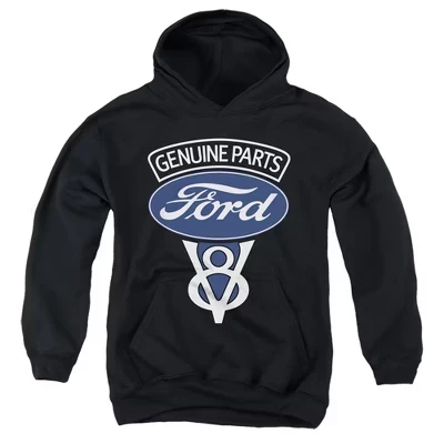 Толстовка с капюшоном из оригинальных запчастей Ford V8 для мальчиков черного цвета