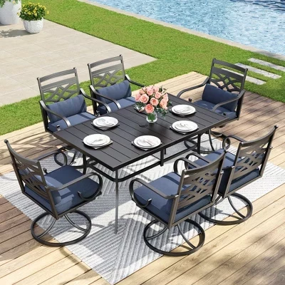Обеденный комплект Captiva Designs, 7 предметов, синий, поворотный