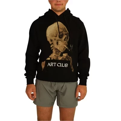 Мужское худи Elevenparis Art Club с принтом, черное