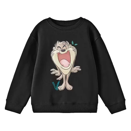 Детский свитшот Looney Tunes Taz Being Happy, черный