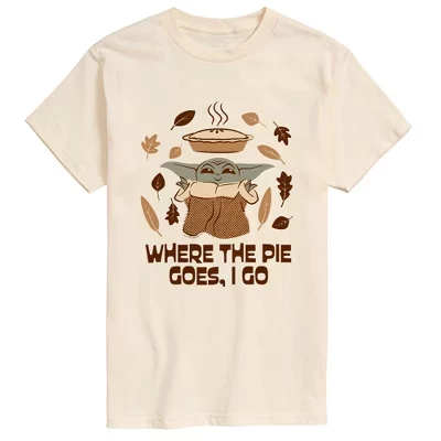 Мужская футболка Star Wars Pie Goes Go Grogu, кремовая