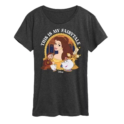 Женская футболка Belle This Is My Fairytale с коротким рукавом и графическим рисунком heather charcoal