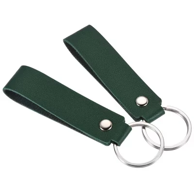 Брелок Unique Bargains круглый из PU-кожи, зеленый, 2 шт.