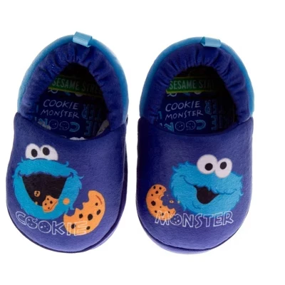 Тапочки Elmo, Cookie Monster, Abby Cadabby (детские размеры) синие