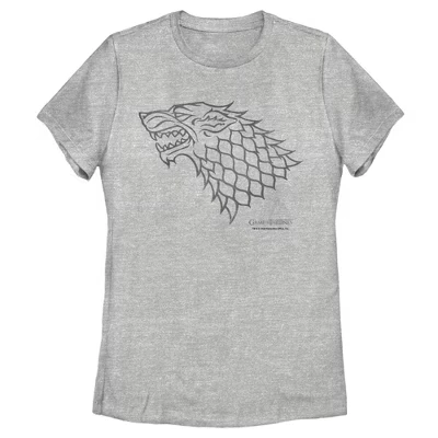 Женская футболка Athletic Heather от House Stark с изображением лютоволка