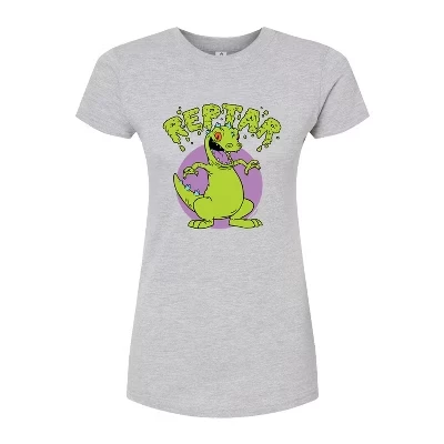 Женская футболка Rugrats Reptar Slime, серая