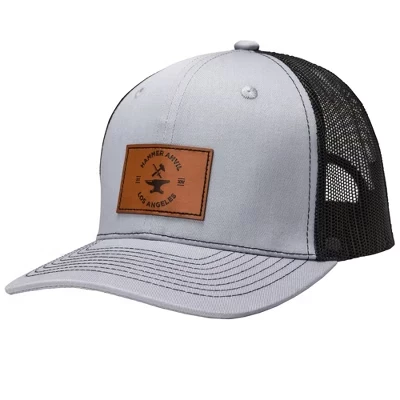 Мужская шляпа дальнобойщика Snapback Mesh Back Cap Регулируемая повседневная бейсболка серого цвета