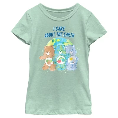 Футболка для девочек Care Bears «Земля», мятная