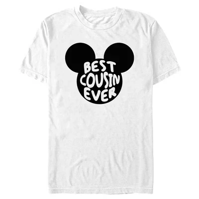 Мужская футболка Mickey & Friends Best Cousin Ever с мышиными ушками, белая