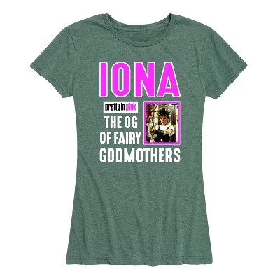 Женская футболка с коротким рукавом и рисунком Даки и Блейна iona - heather juniper
