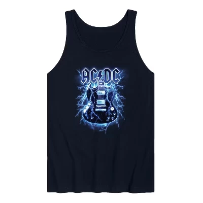 Мужская майка ACDC Lightning Guitar, синяя