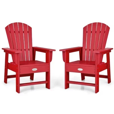 Детские кресла Costway Adirondack, 2 шт., красные