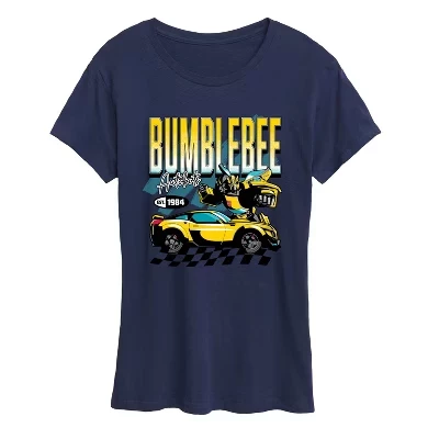 Женская футболка Transformers Bumblebee Racing, синяя