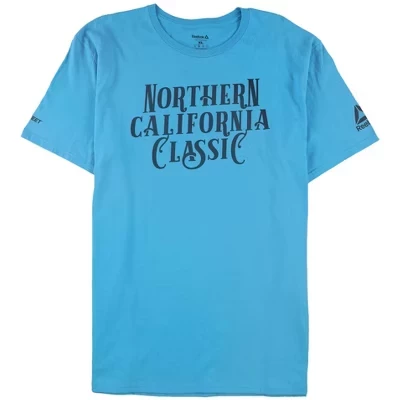 Мужская классическая футболка с рисунком Northern California синего цвета