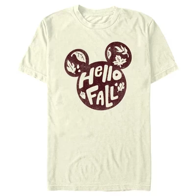 Мужская футболка Mickey & Friends Mickey and Friends Hello Fall бежевого цвета