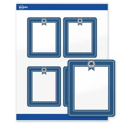 Наклейки Avery глянцевые 10,2 × 8,5 см, 80 шт.