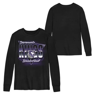 Sacramento Kings Kids' Черная футболка с длинным рукавом