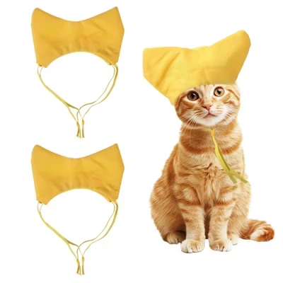 Шапочка для душа Unique Bargains для кошек, 2 шт, желтая