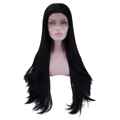Женский парик Unique Bargains, 24 дюйма, черный