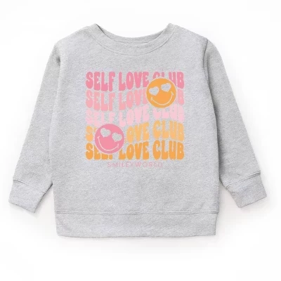 Молодежная толстовка SmileyWorld Self Love Club Wave heather grey
