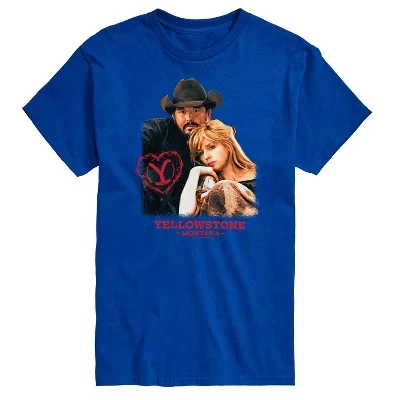 Мужская футболка Rip And Beth Montana Valentine с коротким рукавом и рисунком королевского синего цвета