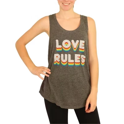 Пижамная майка для сна P.J. Salvage Womens Love Rules серого цвета