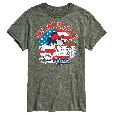 Мужская футболка Disney Americana с принтом, зеленая