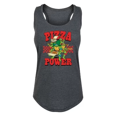 Женская спортивная майка Pizza Power Graphic Racerback Tank heather charcoal